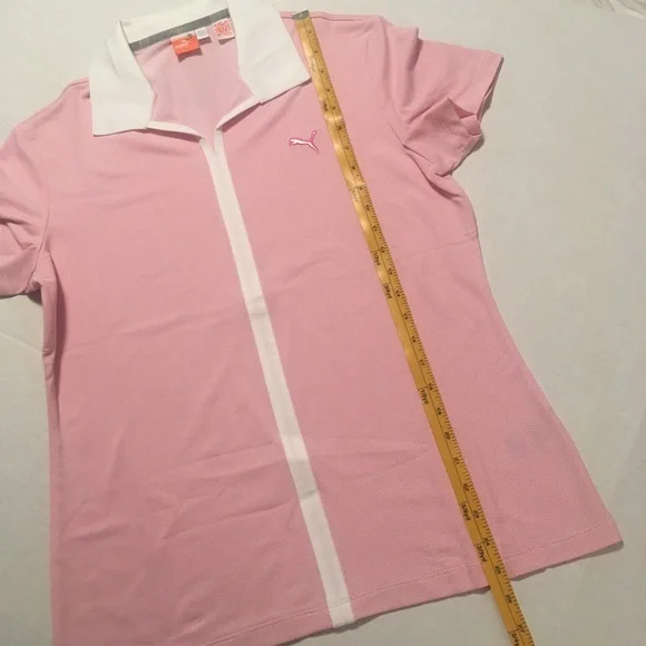 Puma Pink Short Sleeve Polo Shirt - Picture 7 of 7